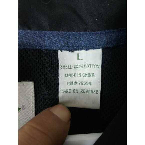 Orvis Vintage Quarter Zip Pullover Sweatshirt With Zip Pocket Mens Large Cotton - Picture 3 of 6